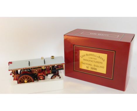 A Midsummer Models Burrell Scenic Showman's engine, Earl Beatty, scale 1:24, No 3896, boxed, together with a perspex display 