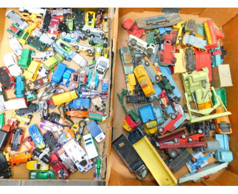 Dinky Corgi Tri-ang and other die cast lorries, vintage cars, trucks, racing cars, etc. (a quantity)