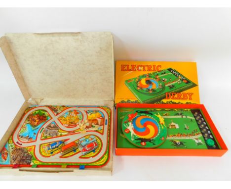 A retro tin plate traffic toy, together with a K Electric Derby, both boxed. (2)