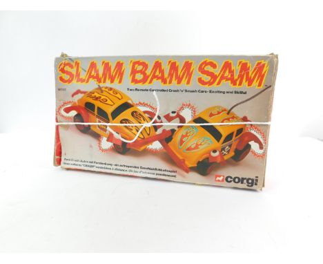 A Corgi Slam Bam Sam, with two remote controlled Crash 'n' Cars, R2106R, boxed.