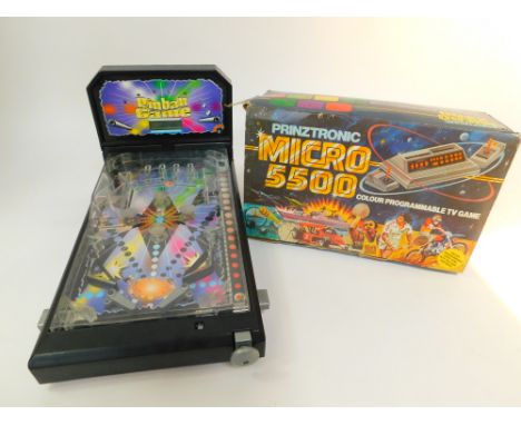 A Prinztronic Micro 5500 colour programmable television game,  console, games lacking, boxed with instructions, together with