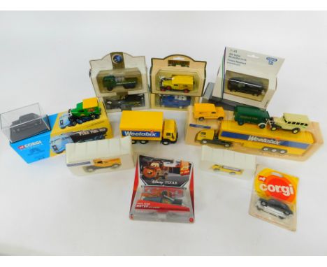 Corgi and other die cast vehicles, including a Corgi Atkinson Elliptical Tanker Set, Fina Fuel Oils 27201, Weetabix vehicles,