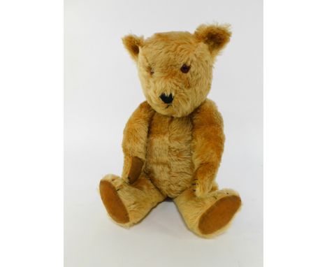 A Chiltern Golden Mohair Teddy Bear, with growler, inoperable, 61cm high.