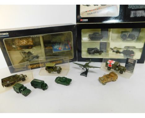 A Corgi die cast model set Tour of Duty Vietnam CS90024, and another Fighting Machine VE Day 60th Anniversary CSCW38004, both