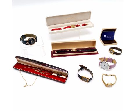 Elgin Art Deco manual wind ladies wristwatch t/w Zenith ladies quartz wristwatch in original retail box etc - untested &amp; 