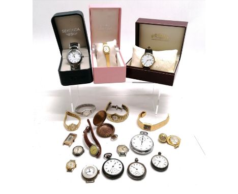 Qty of quartz / mechanical wristwatches inc boxed Rotary, Tissot etc - for spares / repairs