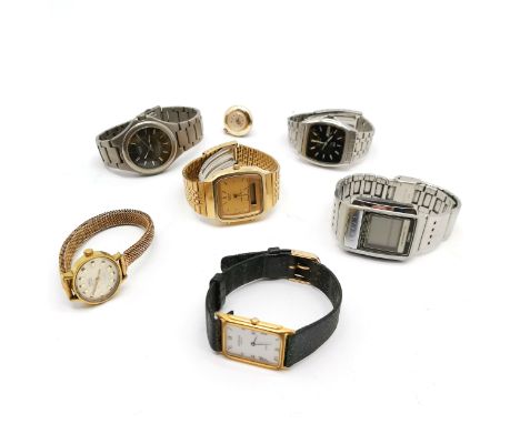 7 x quartz / mechanical watches inc Seiko, Hoba pendant watch, Raymond Weil - for spares / repairs &amp; untested