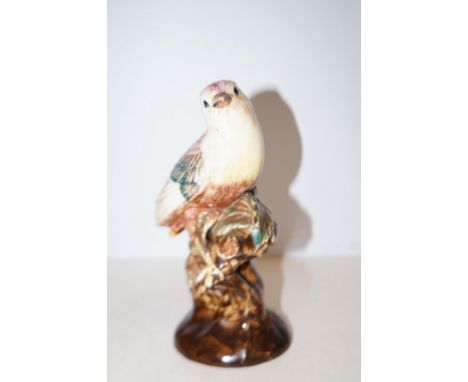 Hand painted ceramic model of a bird signed sag 23cm