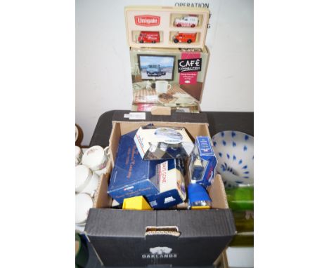 Large box of model cars
