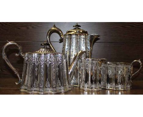 SILVER PLATED FOUR PIECE TEA SERVICE 