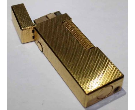 DUNHILL GOLD PLATED TALLBOY LIGHTER
with box and booklet, good condition