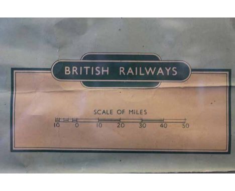 VINTAGE RAILWAY MAP
including a print of a steam train 