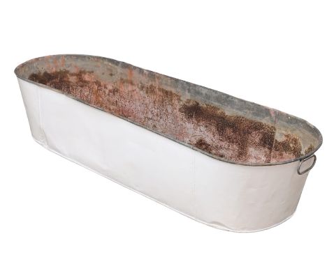 A vintage galvanised bath. 150x50cm