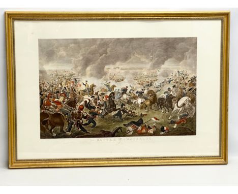 The Battle of Waterloo. Large print. H. R. Cook. Alexander Sauerweid Hinx. 103x72cm