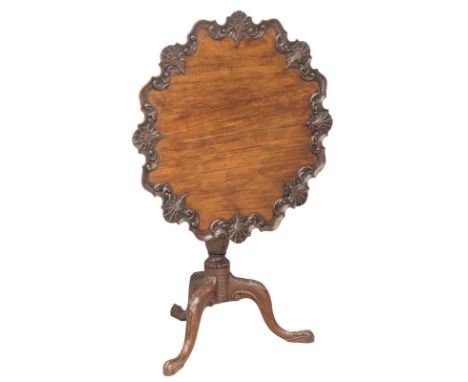 A good quality Late 19th Century Chippendale Revival mahogany tilt top table. 79x73cm. 7