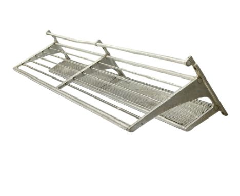 A large vintage train luggage rack. 186cm