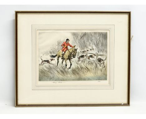 A signed Limited Edition hunting print. Henry Wilkinson. 118/180. 58x48cm