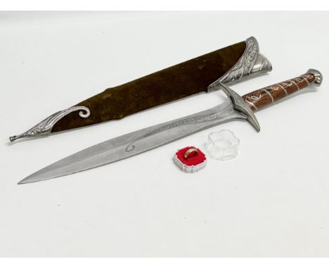 Sting Sword with The One Ring. Lord of the Rings. Frodo Baggins and Bilbo Baggins. 56cm