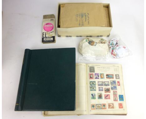 Philately: an album of early 20th century British and world stamps, an album of mid 20th century stamps together with a large