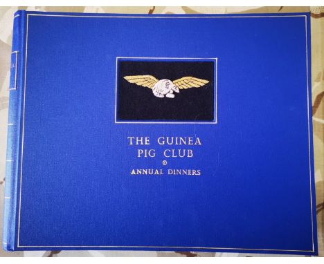 Rare collection of WW2 RAF Signatures Eight signed Guinea Pig Club annual dinner menus for 1943-1945, and 1947-1951, each con