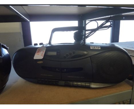 Samsung boombox, model RCD1230, with power lead, working. Not available for in-house P&amp;P