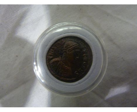 c4th century AD, Constantine dynasy votive bronze issue. UK P&amp;P Group 0 (£6+VAT for the first lot and £1+VAT for subseque