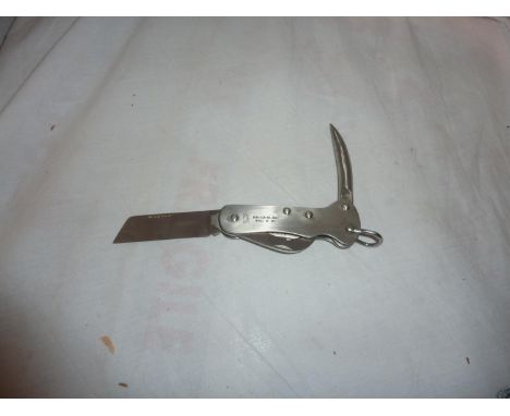 Military folding multi-tool knife with crows foot 1988, 7340-99-975-7403. UK P&amp;P Group 1 (£16+VAT for the first lot and £