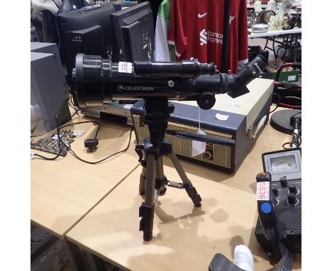 Complete Celestron travel telescope D70 / F400 with Cam Link adjustable tripod. Not available for in-house P&amp;P 