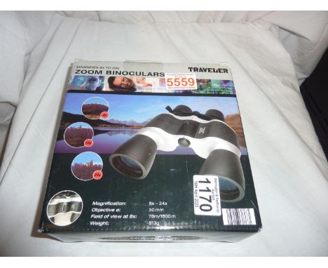 Pair of Traveller Zoom binoculars. UK P&amp;P Group 1 (£16+VAT for the first lot and £2+VAT for subsequent lots) 