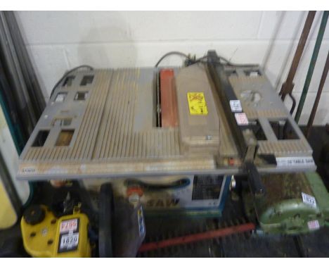 Pro-User 1500w 10" table saw. All electrical items in this lot have been PAT tested for safety and have passed. This does not