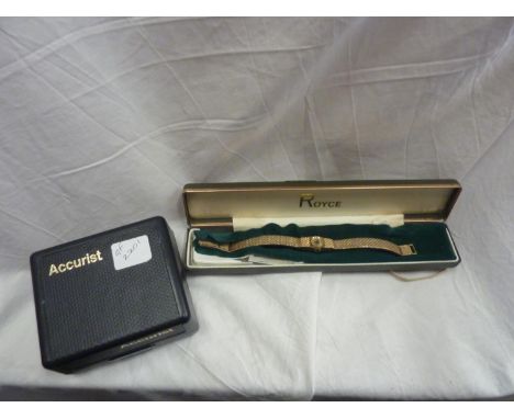Two ladies wristwatches to include Accurist and Royce. UK P&amp;P Group 2 (£20+VAT for the first lot and £4+VAT for subsequen