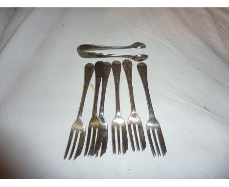 Seven pieces of Manchester Liners cutlery. UK P&amp;P Group 1 (£16+VAT for the first lot and £2+VAT for subsequent lots) 