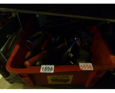 Box of mixed tools and a multi sander. Not available for in-house P&amp;P 
