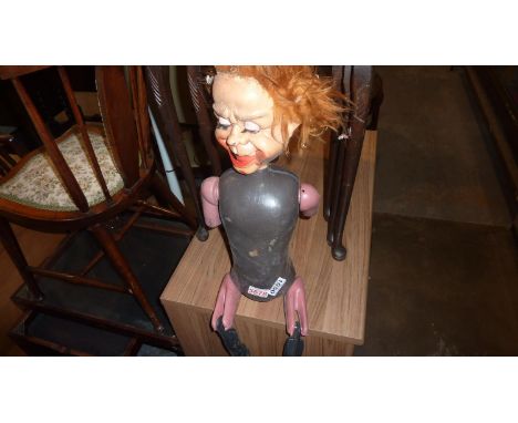 Vintage ventriloquist doll requires some attention. Not available for in-house P&amp;P 
