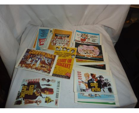 Thirty two vintage Carry On film postcards. Not available for in-house P&amp;P 