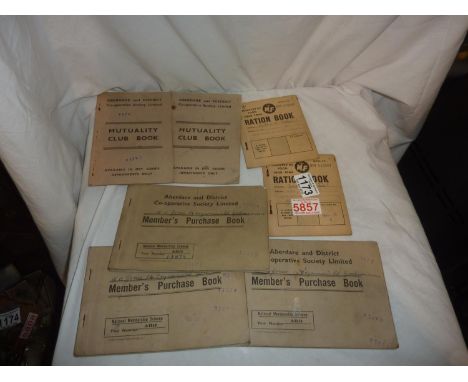 Aberdaron Co-Op and ration books. UK P&amp;P Group 1 (£16+VAT for the first lot and £2+VAT for subsequent lots) 