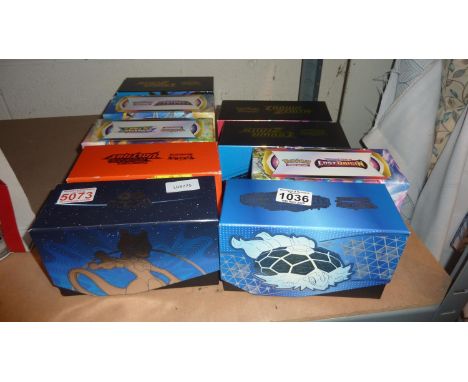 Nine Pokemon trading card boxes with contents - approx. 4500 cards. UK P&amp;P Group 1 (£16+VAT for the first lot and £2+VAT 