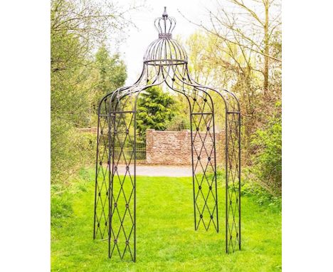 ARCHITECTURAL PERGOLA GAZEBO, Regency style, in metal, 325cm H x 280cm. 