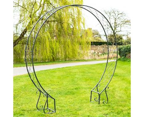 ARCHITECTURAL GARDEN MOON ARCH, in metal, 212cm H x 204cm x 38cm. 