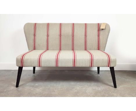 DESIGNER'S GUILD SOFA, in a striped fabric 125cm W x 82cm H. 