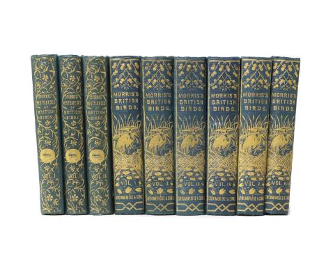 MORRIS, F O: 1- History of British birds, in 6 Vols. Groombridge &amp; Sons, 1863-64; with 358 finely coloured engravings; 2-