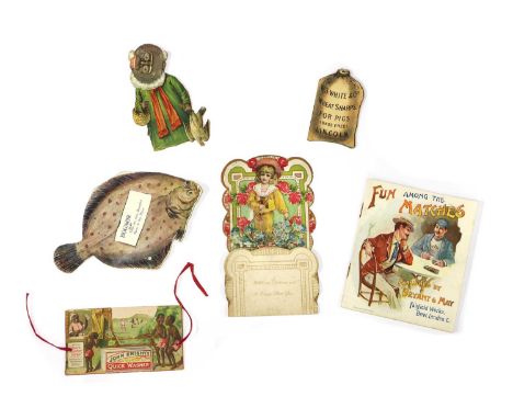 CHRISTMAS CARDS: 3 small albums of Christmas cards, Almanacs, etc. Including a pop-up colour lithograph Christmas card; a Bog