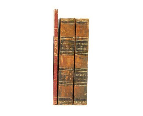 STAMFORD/Lincolnshire: Harrod &amp; Peck: Antiquities of Stamford and St. Martin's, 2 Vols. Stamford, 1785, With 12 Plans &am