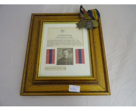 A WWI Trio to 19354 Pte W R Jones R W Fusiliers; together with a framed photograph of  DCM winner and DCM ribbons and Gazette