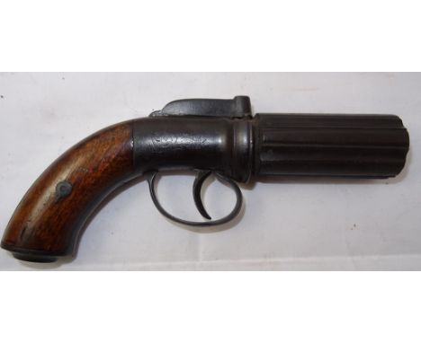 A 19th Century six-barrel handgun