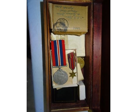 A WWI pair VM and BWM to 44174 1 A.M.  W Barrett R A F along with cased ISM named to the same,a VM to 8415 Pte B T Sime 17- L