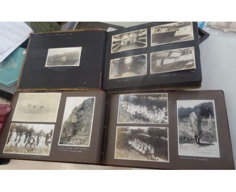 Two albums of Navy interest in interwar years to inc ships and submarine photos from a Sailor/Submariner in Hong Kong: photos