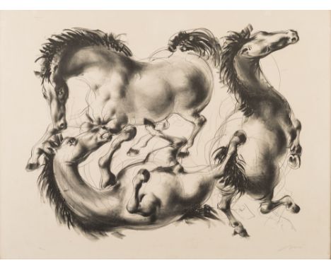 * Hans Erni [1909-2015] - Ronde de Chevaux,:- lithograph signed in pencil and numbered 96 x 100cm sheet size 70 x 93cm.