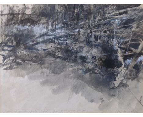 John Macfarlane (British, b. 1948), Giselle Premiere Design, 1985, mixed media on paper, signed and dated to lower right in p