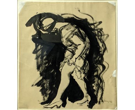 Imre Goth (Hungarian-British, 1893-1982), -Artist-s Girlfriend, Berlin, 1929-, Ink on paper, signed lower right in pencil, H.